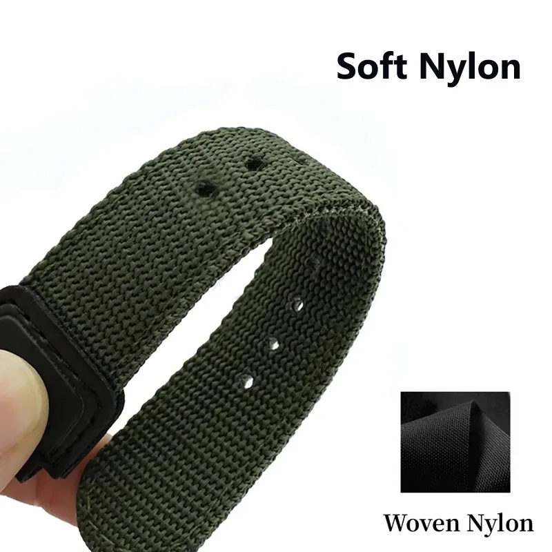 18mm Nylon Canvas Sport Watch Strap for Casio W800H Menfor Casio AE-1200WH/SGW-300/AQ-S810W/F91W Convex Men Women Bracelet Band