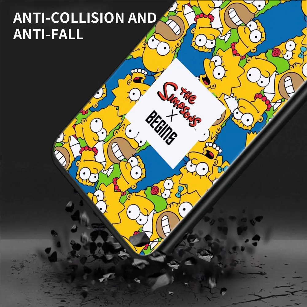 Cartoon Black Case For Samsung Galaxy A52 A73 A53 A72 A52S A71 A51 A54 Note 20 Ultra 5G 10 9 8 Cover Homer S-Simpson Boy Cosplay