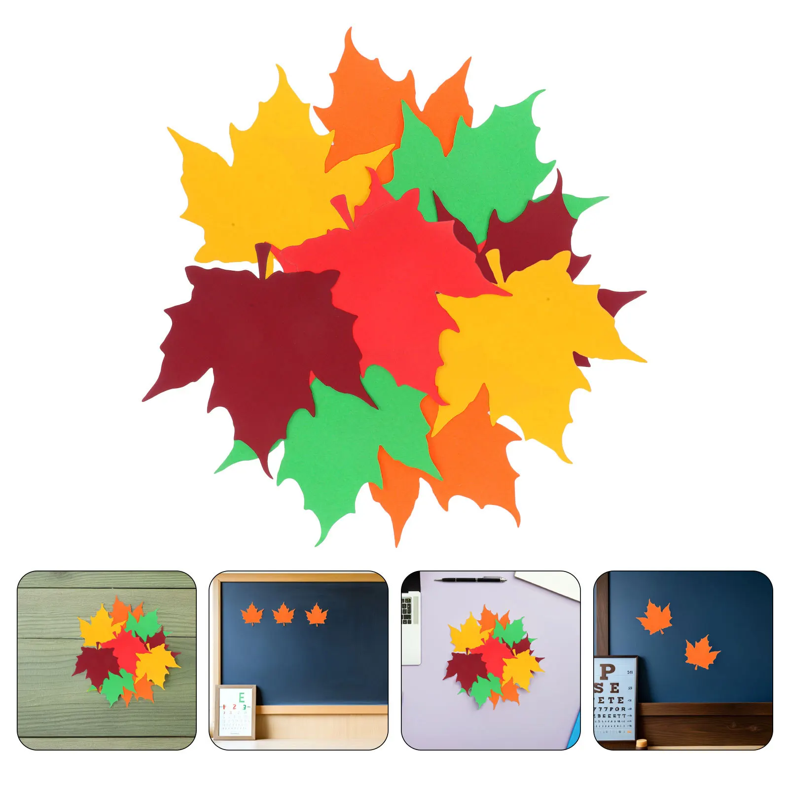 جوفاء مابل ليف البطاقات الفصول الدراسية يترك القواطع سقوط لوحة الإعلانات ديكور شجرة ورقة ملصقات