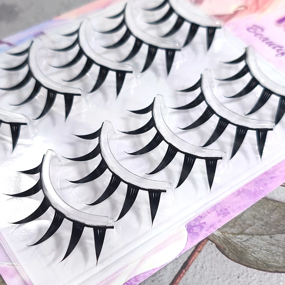 ICYCHEER 5 ペアナチュラルロングコスつけまつげ厚い - Eyelash Extension Wet Look のレビューと価格
