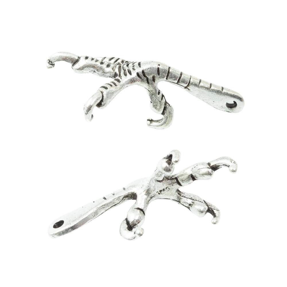 10-25 pieces of retro metal zinc alloy paw pendant for DIY handmade jewelry necklace making 4072