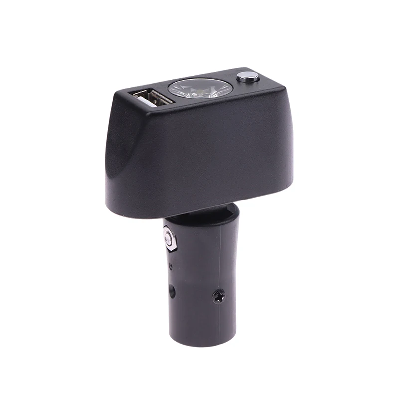وحدة تحكم كرسي متحرك كهربائي مع ضوء LED ، USB ، رأس مدفع ، ثلاثة دبوس ، محيطي ، ملحقات