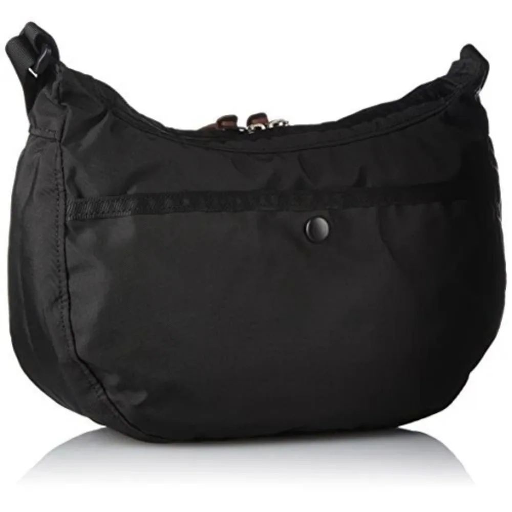 GREGORY Nylon Crossbody Bag Men Women Casual Shoulder Bag Lightweight Half Moon Messenger Bag Everyday Travel Sling Pouch Black