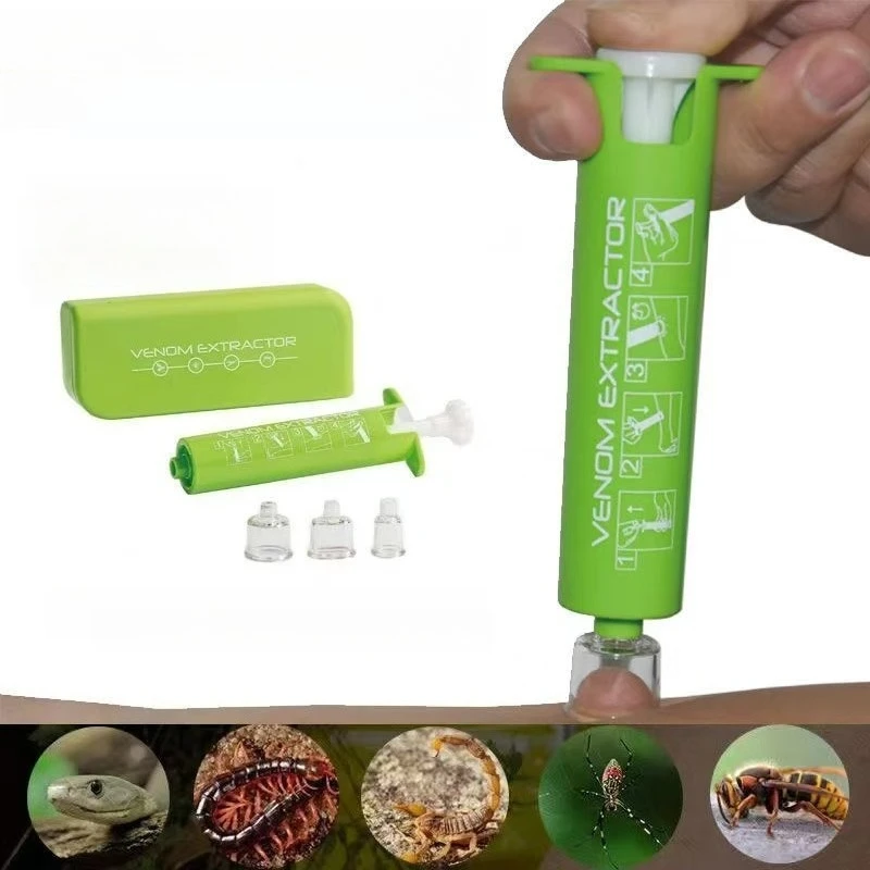 

Portable Bug Bite Suction Tool for Bee Sting Itch Relief Extractor with Vacuum Pump & Storage Box Outdoor First Aid Kit