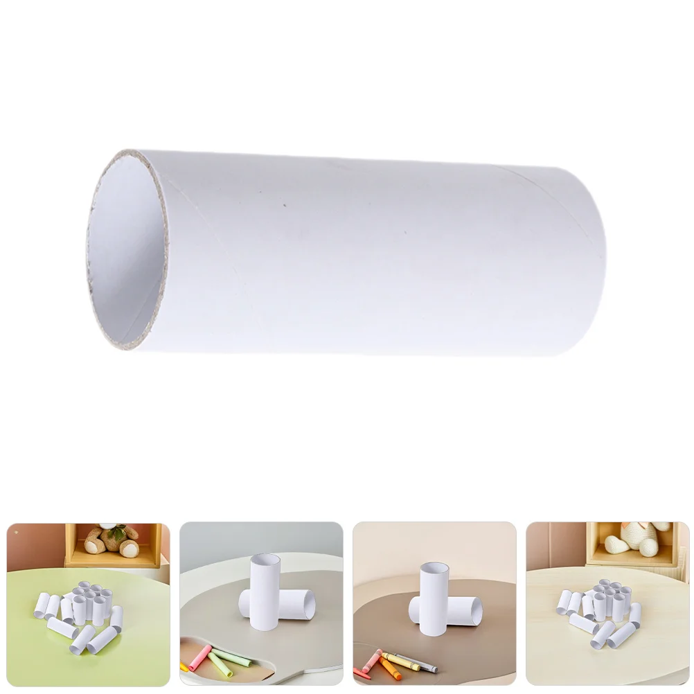 Tubos artesanais de papelão branco, 25 peças, rolos de papel diy para pintura, desenho, projetos escolares, crianças, criatividade, decorações de festa