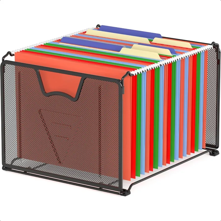 

Simple Houseware Mesh Hanging File Folder Organizer Black