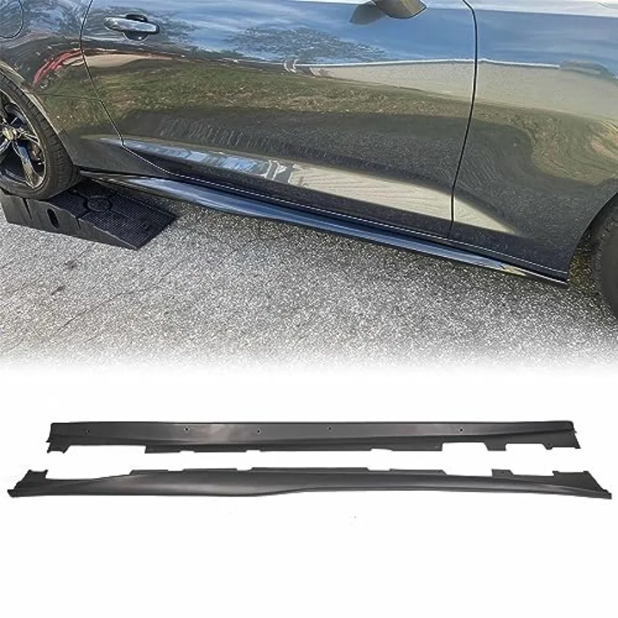 

Side Skirts Replacement Compatible with 2016-2023 Chevy Chevrolet Camaro LT/LS/RS/SS Models ZL1 Style Rocker Panel Extension Gu