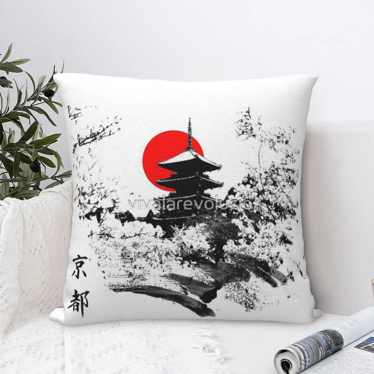 Японская Подушка с рисунком старой столицы в киоте, подушка, Современная наволочка для тела, подушки, Наволочки
