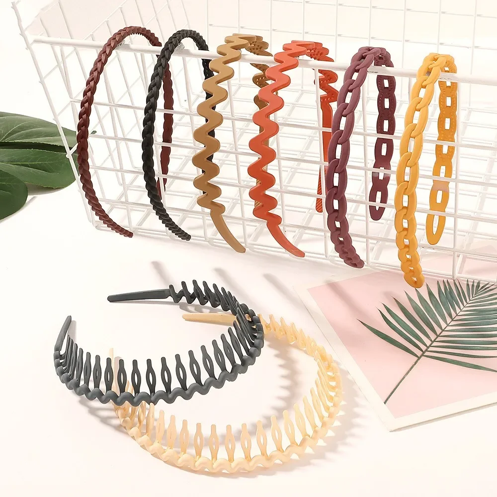 2024 Best Selling New Styles Fashion Wave Resin All-match Scrub Wavy Hair Band Headband for Women Girl Hair Accessories Headwear