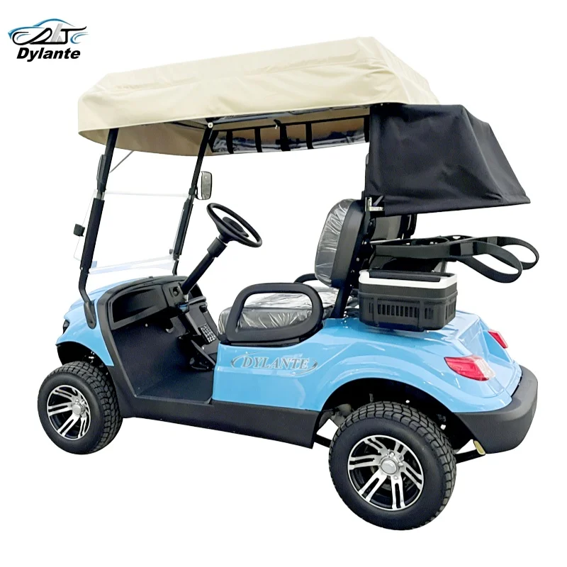 

Dylante 72V Lithium Battery Solar-Powered Two-Seat 4000W Off-Road Electric Road-Leading Golf Cart with Ball Washer