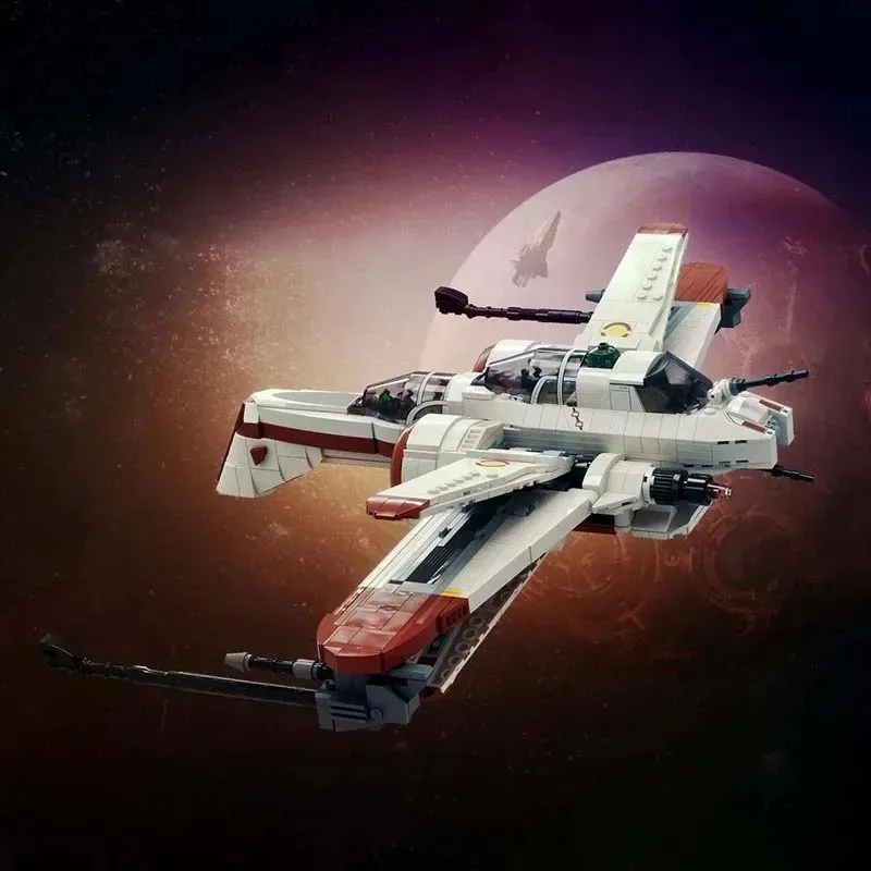 1145 قطعة من مكعبات البناء MOC ARC-170 نموذج مقاتلة فضائية من الأفلام، نموذج طائرة مقاتلة، مجموعة مكعبات للعرض والتجميع، هدية ألعاب