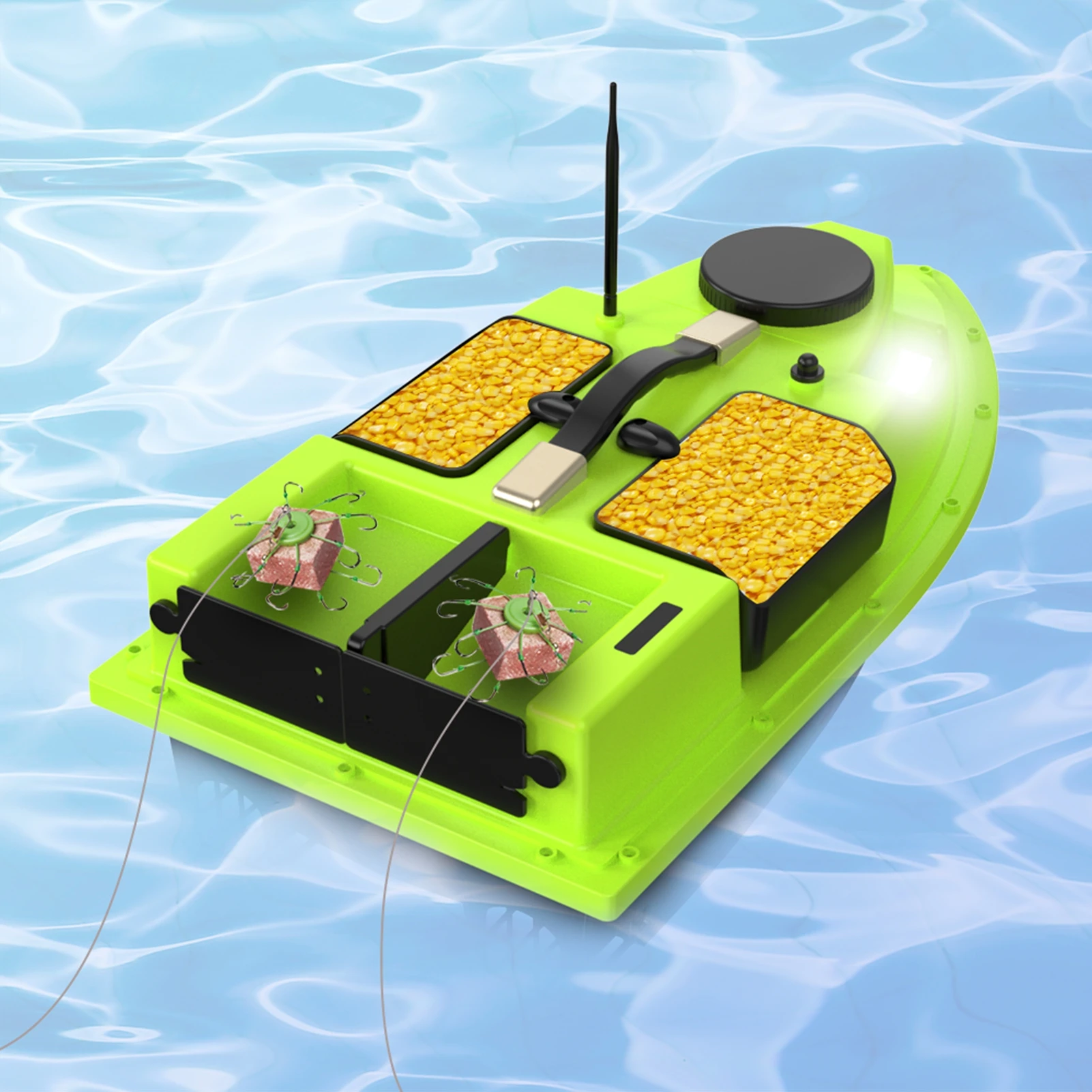 500M Fishing Bait Boat 2KG Loading 500M Remote Control Fishing Bait Boat 99 GPS  Points 4 Bait  GPS Fish Bait Boat For Outdoor