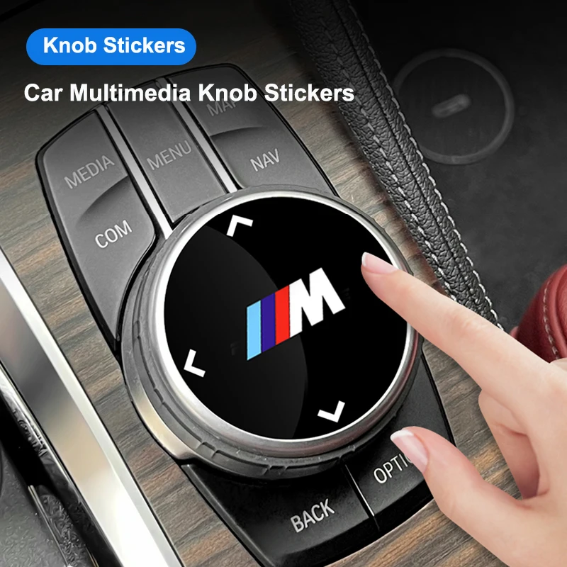 Car Multimedia Knob Button Cover Sticker For BMW 5 Series G30 G20 G32 F10 F30 G01 G02 G05 G06 G07 G11 G22 F15 F36 X3 X4 X5 X6 X7