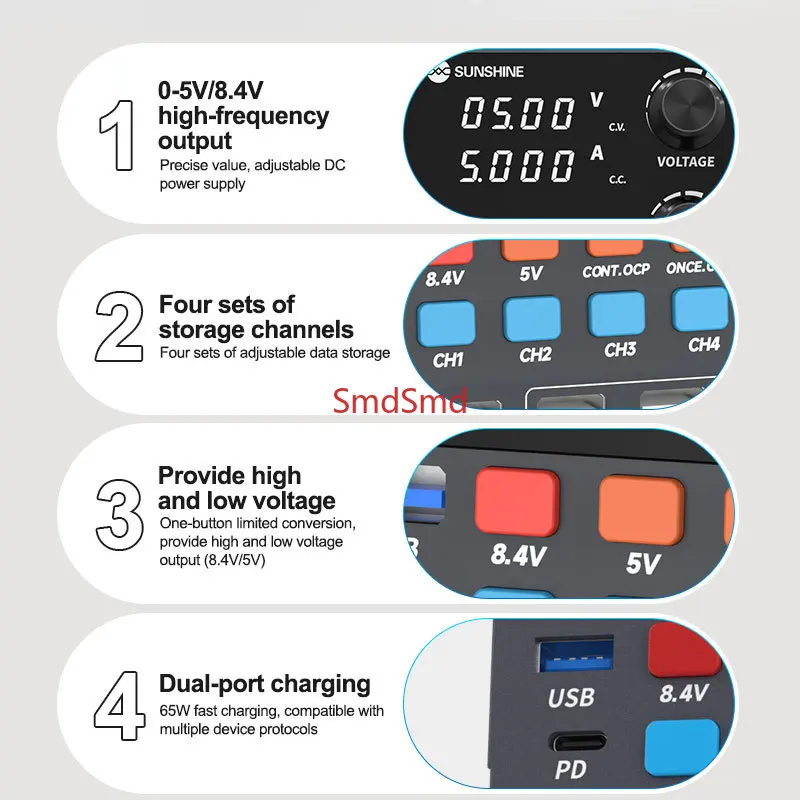 P2 Pro 330W Intelligent Regulated DC Power Supply Toroidal Transformer 30V/5A Output Repair Tools