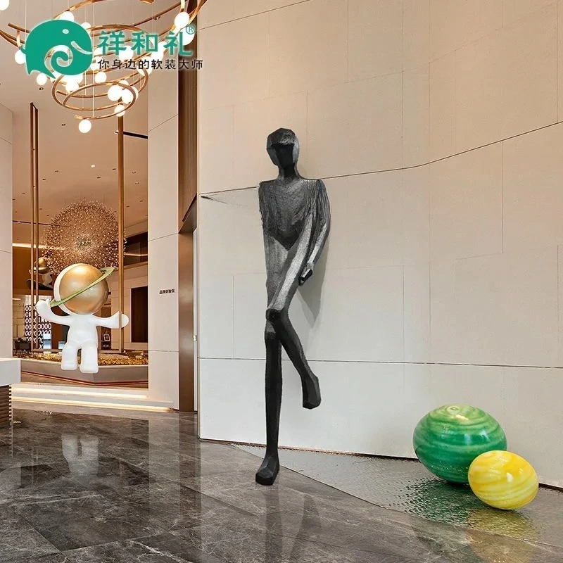 

ZK супер большая напольная фигурка скульптура креативное стекло армированное пластиковым орнаментом домашнее художественное украшение