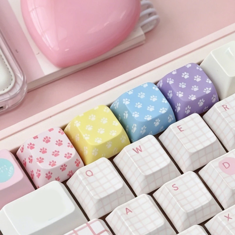 Table Theme Keyboard Button Keycaps Set, Cartoon Printed Finish Keycap Set