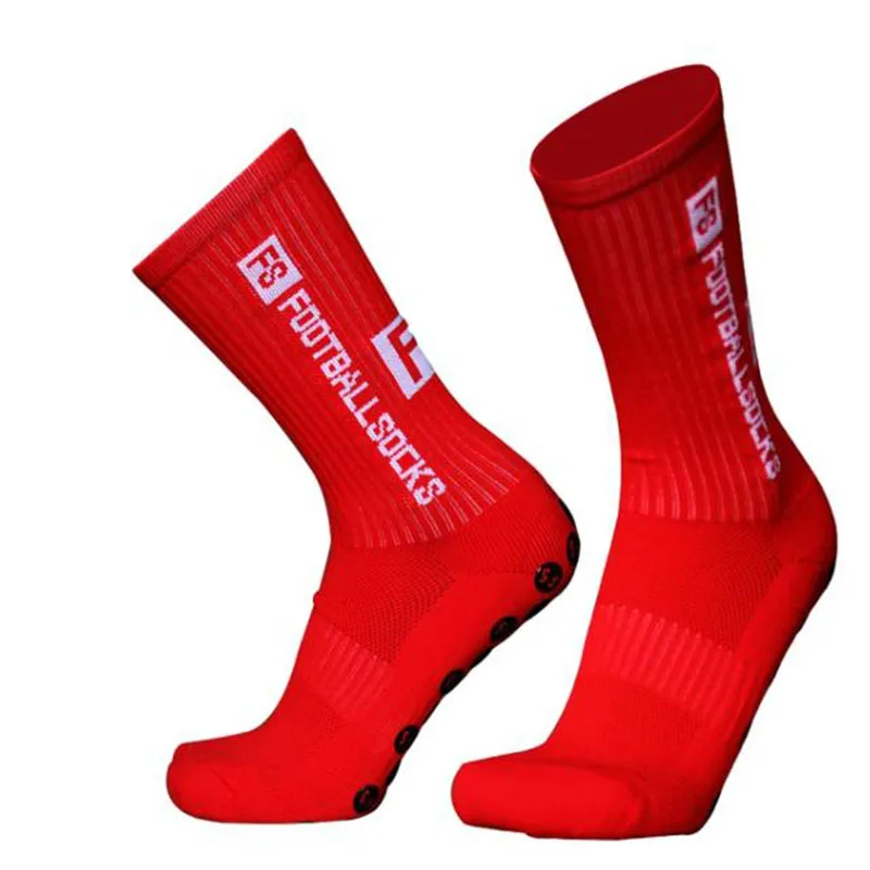 New Style FS Football Socks Round Silicone Suction Cup Grip Anti Slip Soccer Socks Sports Men Women Baseball Rugby Socks