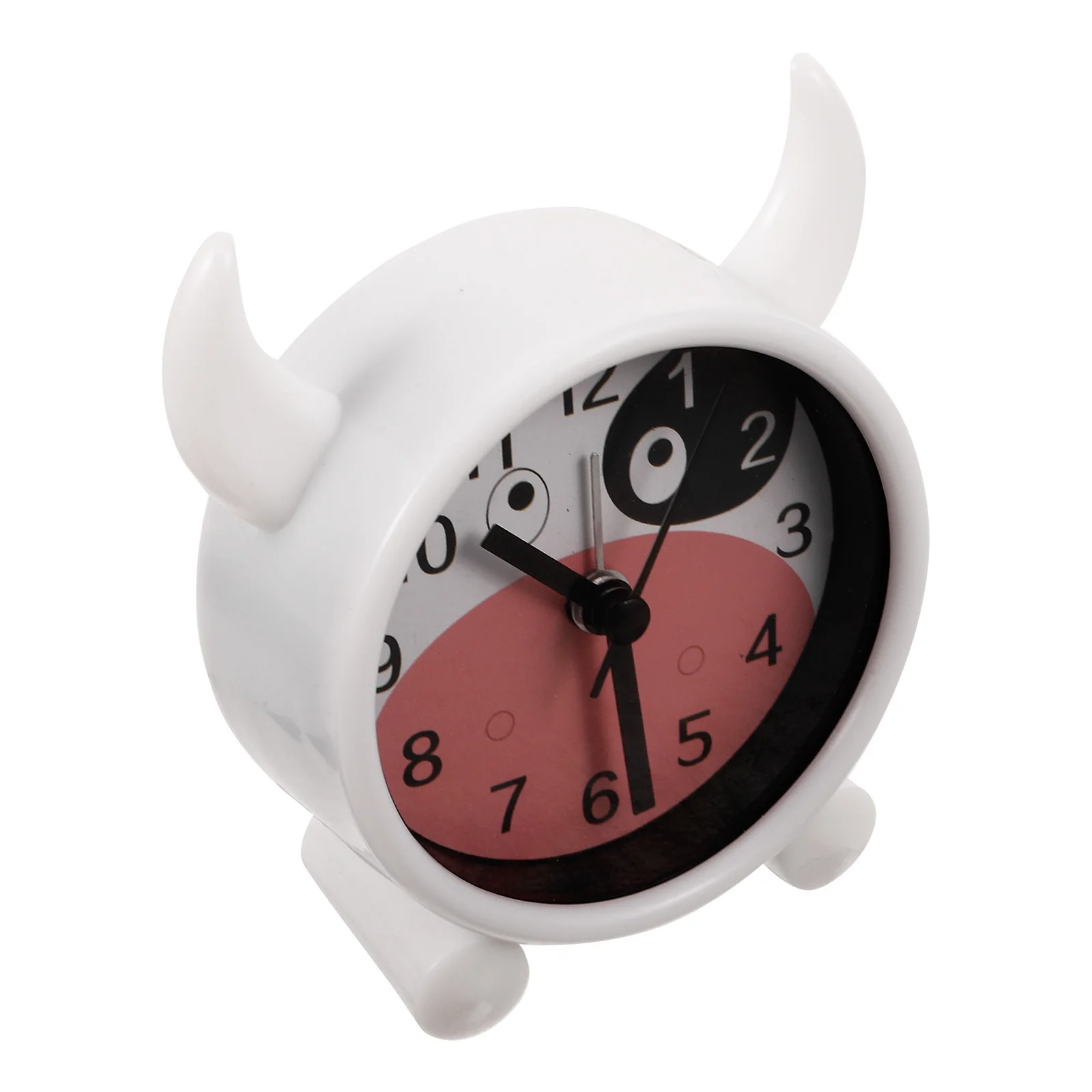 

Cow Print Alarm Clock Small Silent Desk Clock For Bedroom Office Table Decor Non-Ticking Powered Modern Style