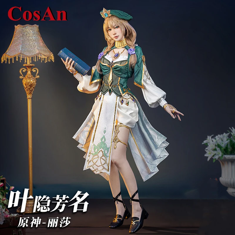 

CosAn Hot Game Genshin Impact Lisa Cosplay Costume Sweet Elegant Formal Dress Activity Party Role Play Clothing