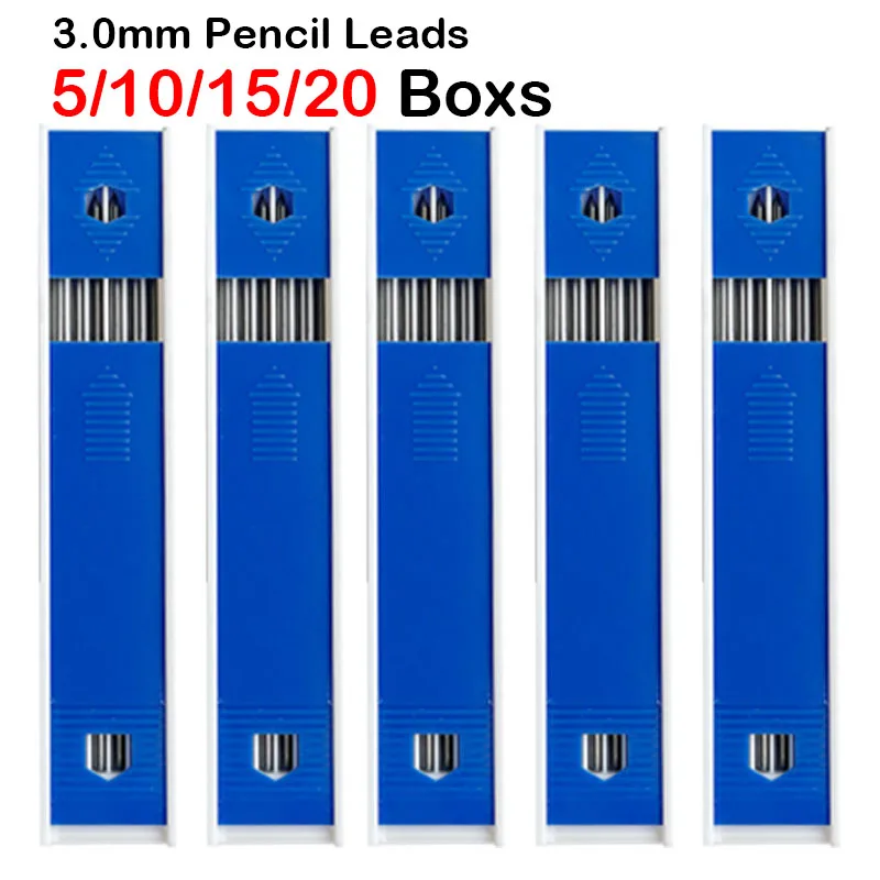 5/10/20 Boxs 3.0mm Mechanical Pencil Graphite Lead Automatic Pencil Replacement Core HB Refill Stationery School Office Supplies