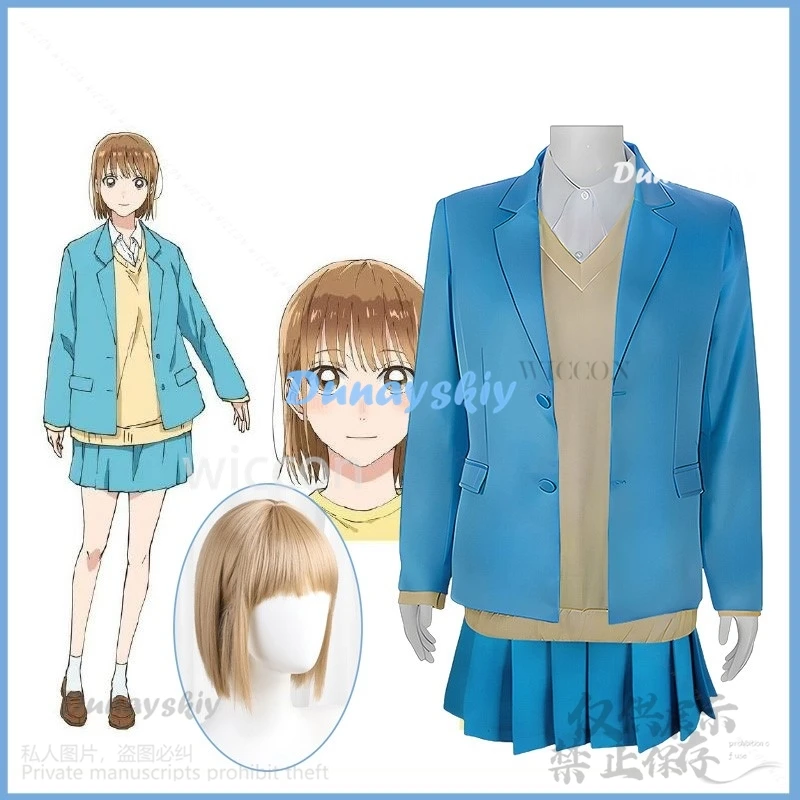 2024 New Anime Blue Box Cosplay Chinatsu Kano Costume Wig JK School Uniform Dress Halloween Party For Women Girls Roleplaying