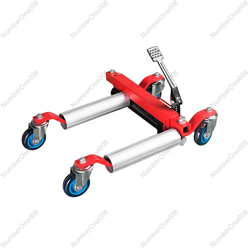 

Professional 2 Ton Hydraulic Car Dolly, Portable Vehicle Moving Tool with 360° Swivel Wheels for Garage Parking and Tire Change