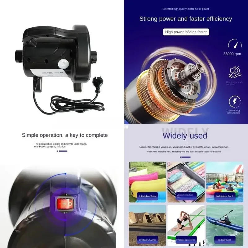 ZJ106 1200W Electric Inflator Pump Amusement Air Model Pump High Pressure Closed Air Inflator and Pump Dual Use