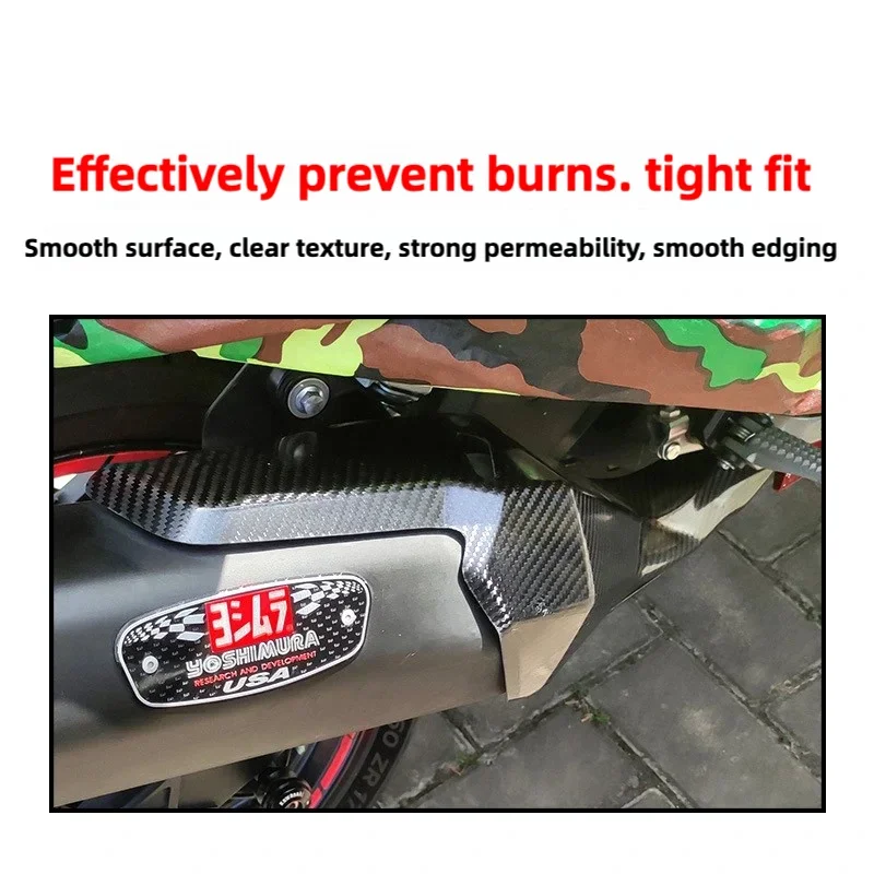 Para Kawasaki NINJA 500 Z500 ninja500 fibra de carbono tubo de escape de motocicleta silenciador protector térmico cubierta prot