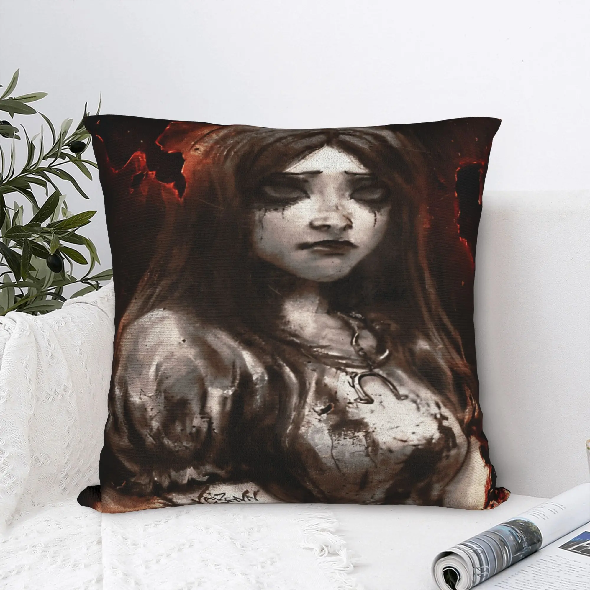 Game A-Alice Madness Returns Pillow Case  Comfy Pillow Cover Vintage Pillowcases For Office Car Home Decor