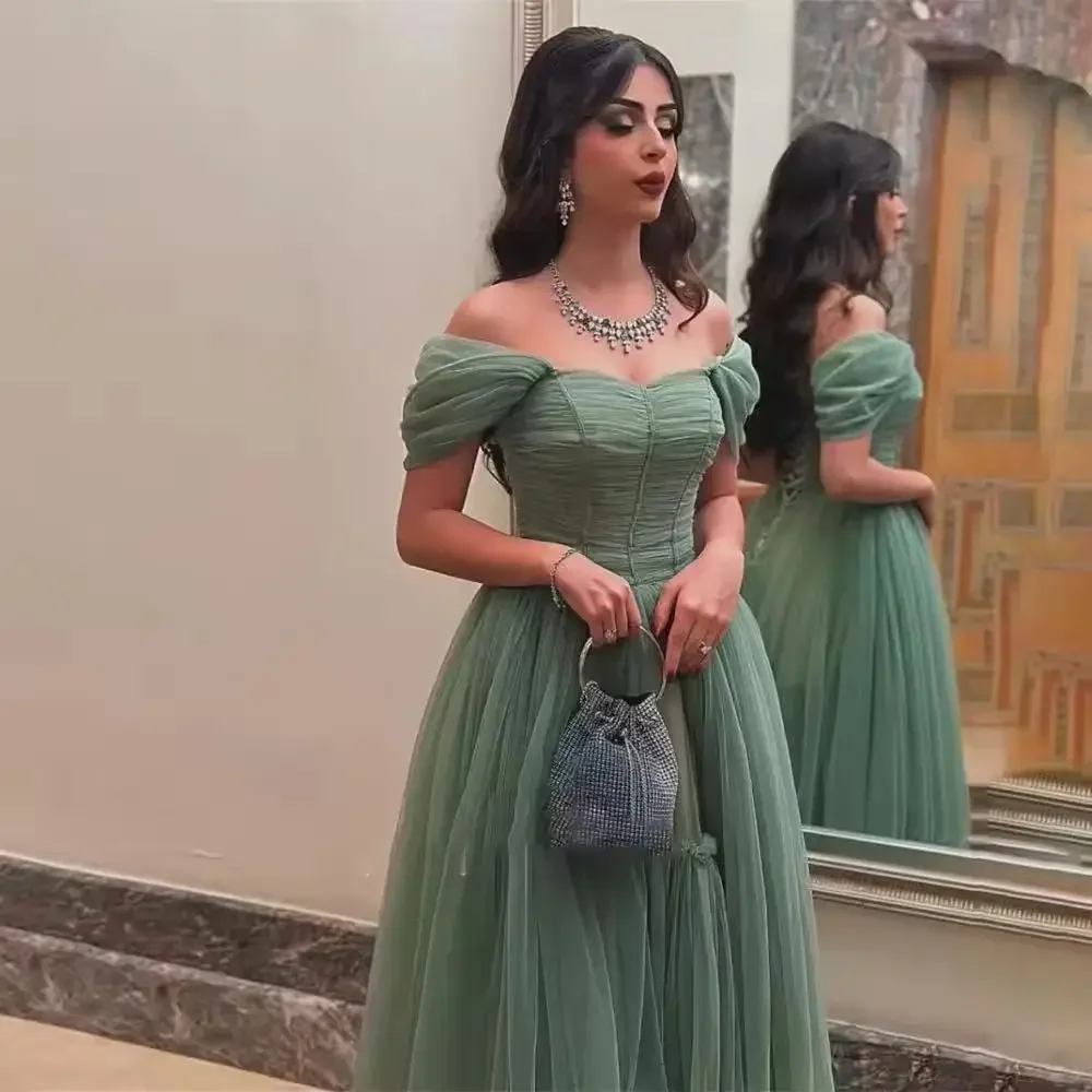 Graduation Gown Party Dress Prom Sage Green Suitable Dresses for Luxury Evening Robe De Soiree Femmes Customized