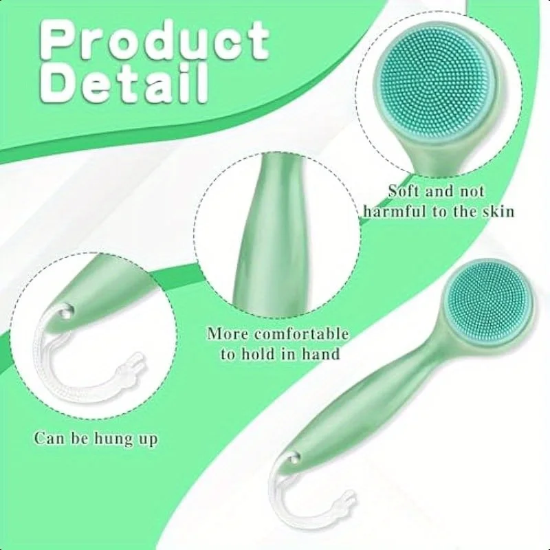 Spazzola detergente Scrubber per il viso Strumenti esfolianti per la cura della pelle Detergente manuale per il viso Gel di silice Massaggio corpo