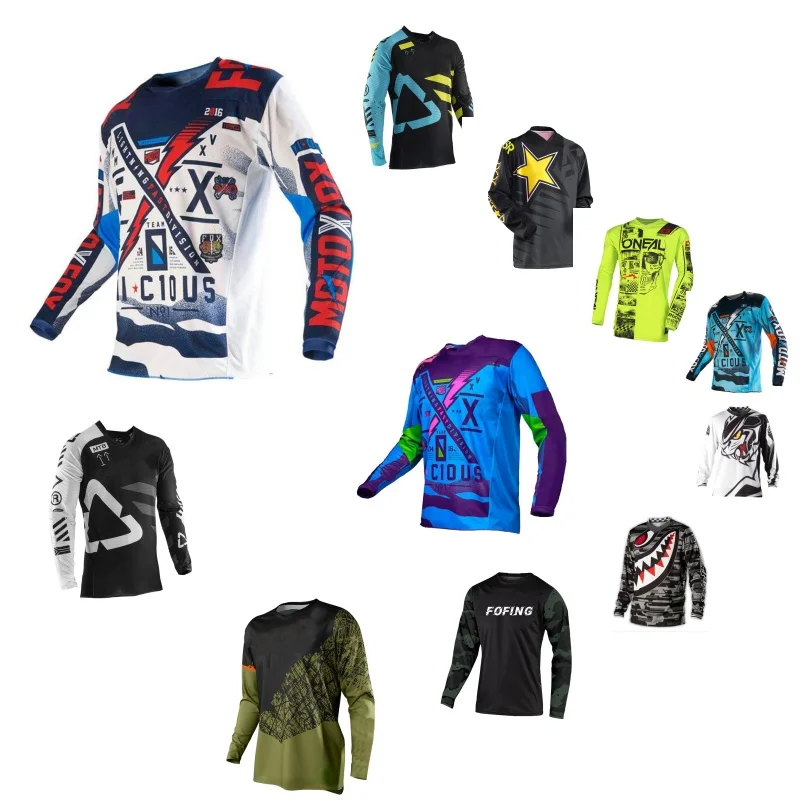 MTB Downhill Cycling Jersey Long Sleeve Motocross Racing Shirt Off Road Dirt Bike ATV Enduro MX Motorcycle Sportswear