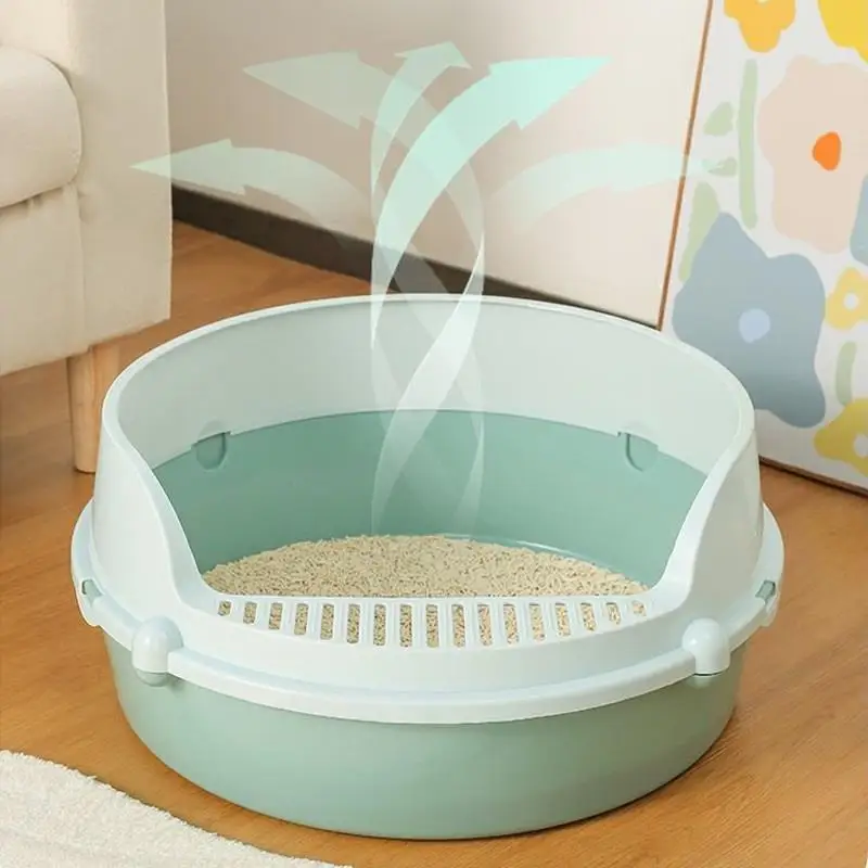 Cat Litter Box Large Extra Large Cat Litter Box Pp Cat Toilet Cat Litter Box Semi-enclosed Pet Supplies