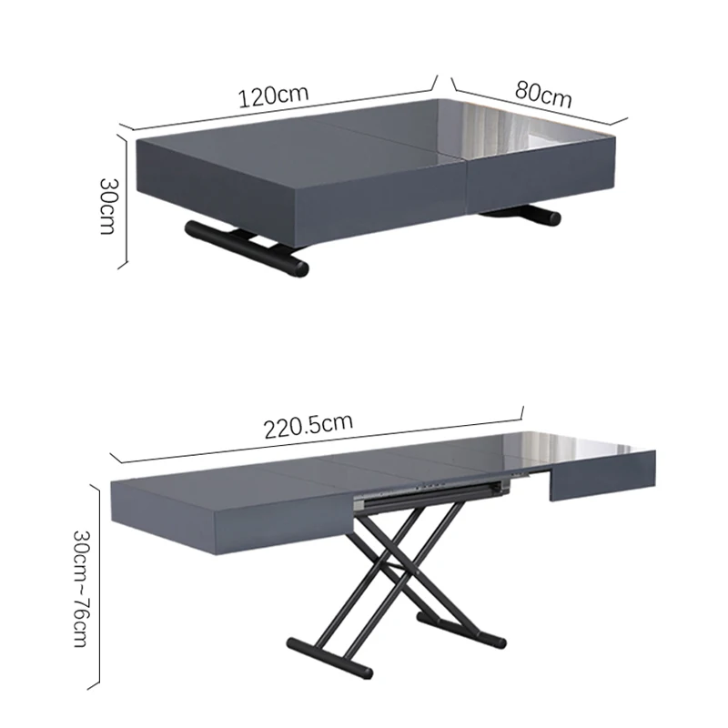 Multifunctional lifting coffee table dining table dual-purpose living room modern simple retractable integrated coffee table