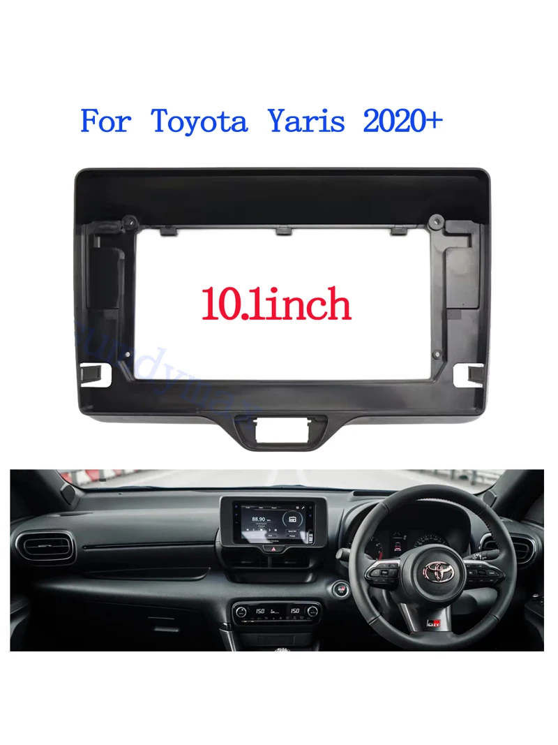 10.1 inch 2 Din Car Radio Fascia for toyota Yaris Low end 2021+  Installation Frame Panel DVD Face Plate Trim