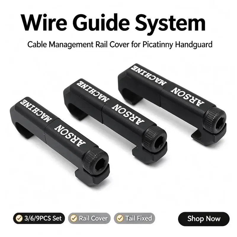 Picatinny Rail Handguard Cable Management Rail Cover 3/6/9Pcs Set Wire Guide System Tail Fixed For Cosplay Model