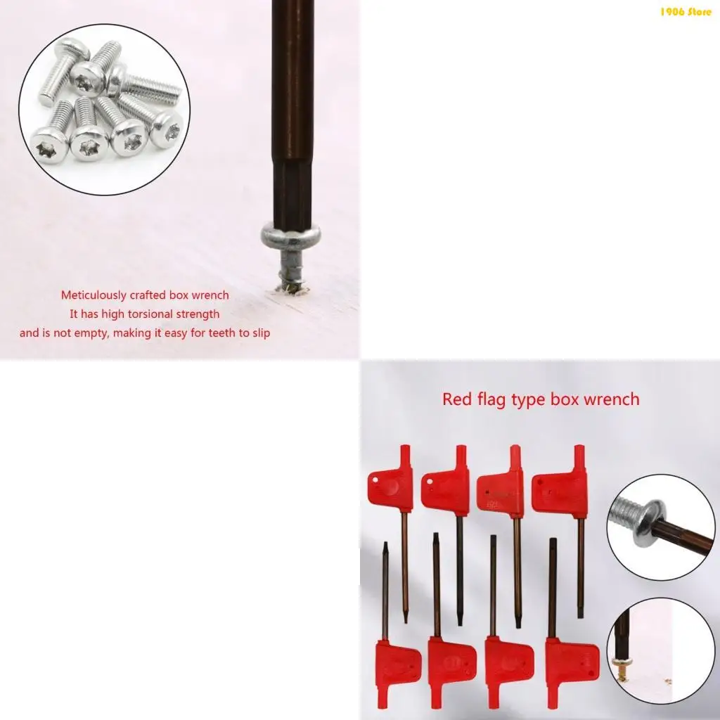 U1JB Red Flag Torx Screw Wrench CNCMachine Tool Lathe Turning Holder Tool Accessories