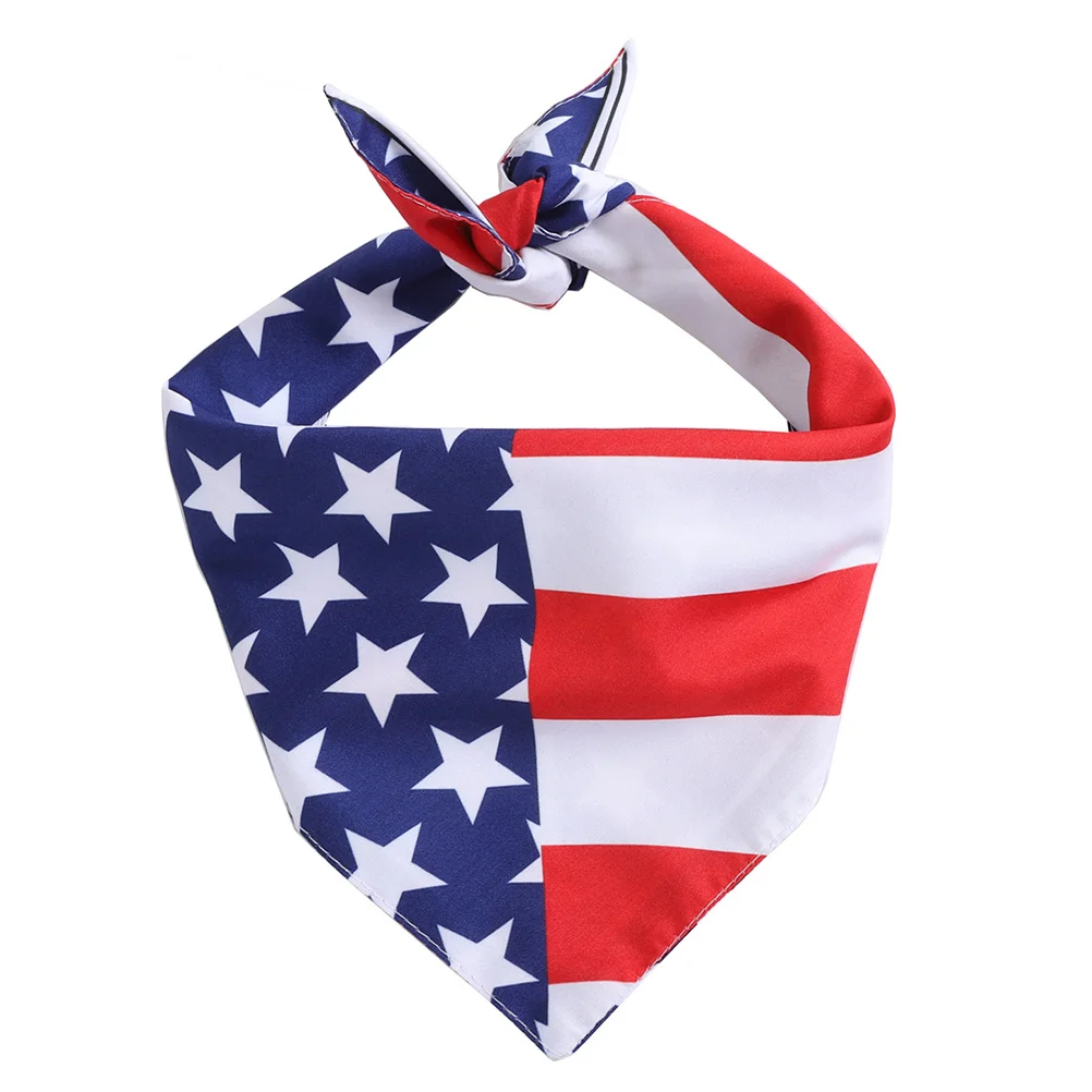 

1Pcs Pet Triangle Bandana Independence Day Pet Scarf Stylish Festive Atmosphere Durable Practical Premium Polyester Material