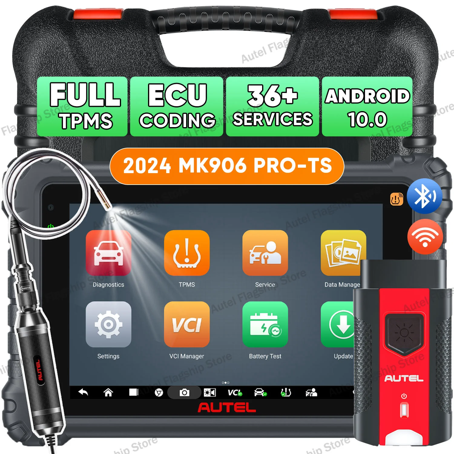 Autel MaxiCOM MK906Pro-TS TPMS Programming Diagnostic Tool With ECU Coding,36 Service,All Systems Diagnosis PK MS906Pro MK906Pro