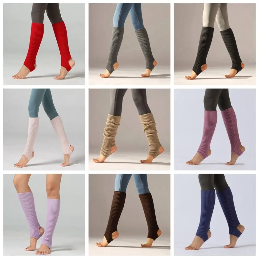 Calentadores de piernas de Ballet para mujer, cubiertas para pies de sección larga, calcetines latinos, calcetines para caminar, calcetines tejidos para ejercicio de Ballet, calcetines de Yoga