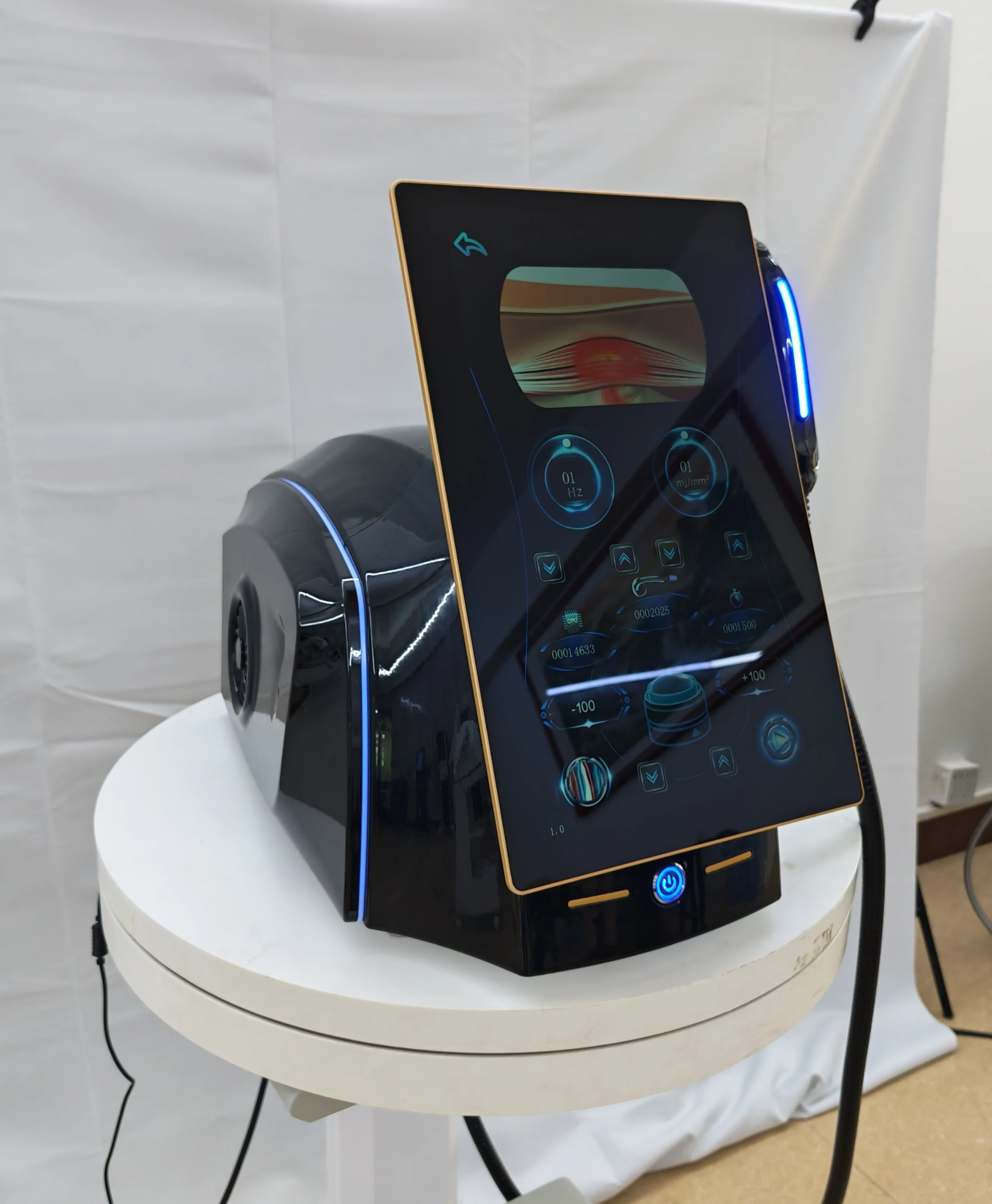 อุปกรณ์บำบัดด้วยคลื่นกระแทกโฟกัสใหม่ล่าสุด บรรเทาอาการปวดกล้ามเนื้อ บรรเทาอาการปวดเข่า แขน ไหล่ อุปกรณ์กายภาพบำบัด รุ่นอัพเกรด