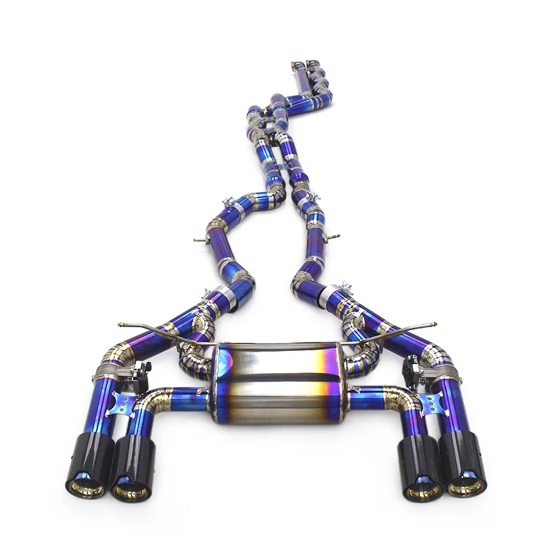 

OEM Titanium Catback Exhaust Pipes For BMW M2C/M2 Competition F87 3.0T 2018-2023 Equal Length Mid Pipes M Performance Tips