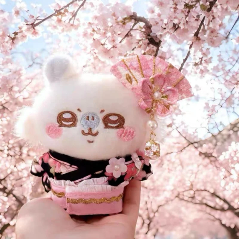 

Authentic Chiikawa Peach Heart Flying Mouse Doll Chiikawa Ice Cream Stick Momoka Small Foot Doll Bag Pendant Kawaii Girl Gifts