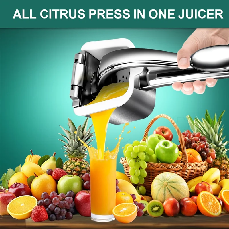 

Lemon/Orange Pomegranate Stainless Steel Manual Citrus Juicer Press Handheld Squeezer With Non-Slip Grip,For Home Kitchen