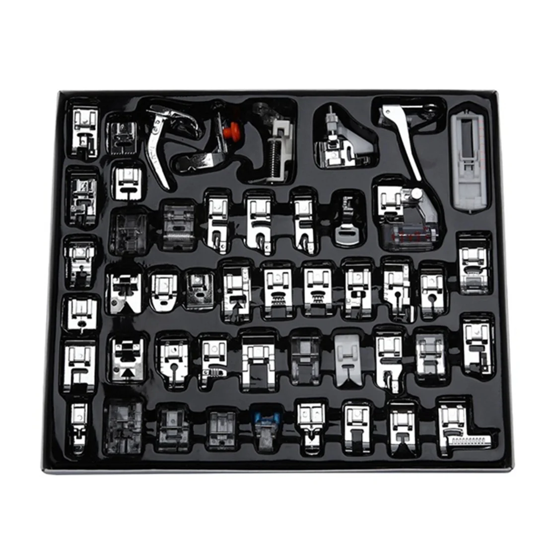 On sale 48Pcs/Set Sewing Machine Presser Foot Press for Brother Singer Kit Braiding Blind Stitch OverLock Zipper Ruler Parts