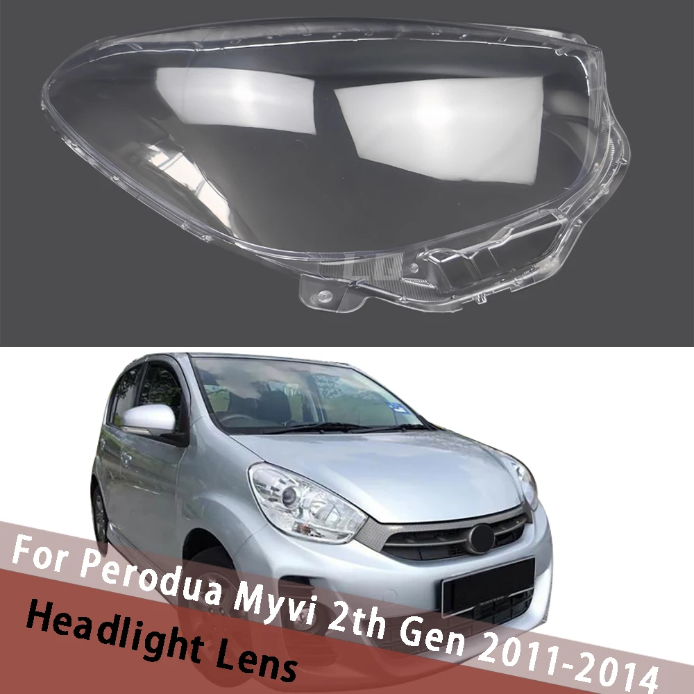 

For Perodua Myvi 2th Gen 2011-2014 Headlight Cover Headlamp Shell Transparent Lampshade Housing Lamp Case Lens Plexiglass