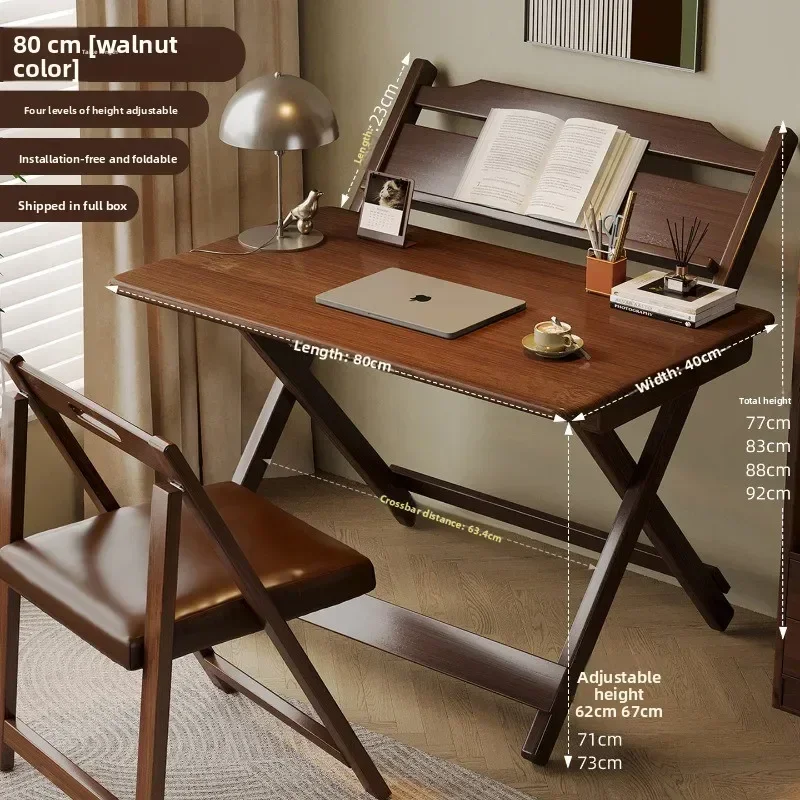 Foldable Table Small Apartment Household Multi-functional Children's Study Table Living Room Bedroom Simple Square Mobile Desk