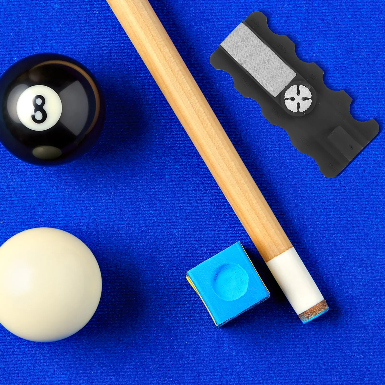 

Multifunction Pool Cue Tip Shaper Burnisher File Tool for Billiard Players Professional Cue Tip Repair Shaping and Chalk Holding
