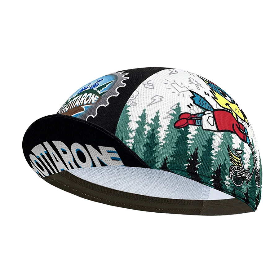 New cycling cap, polyester sweat absorption, unisex, pop graffiti