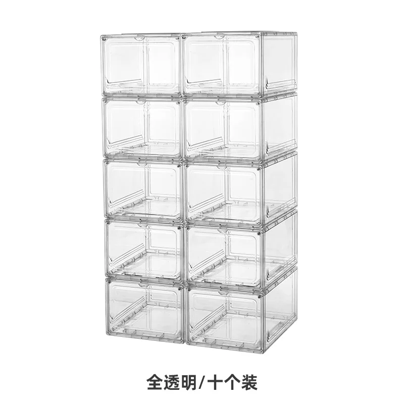 

Shoe box folding magnetic suction high-top transparent basketball shoe box acrylic sneaker storage display